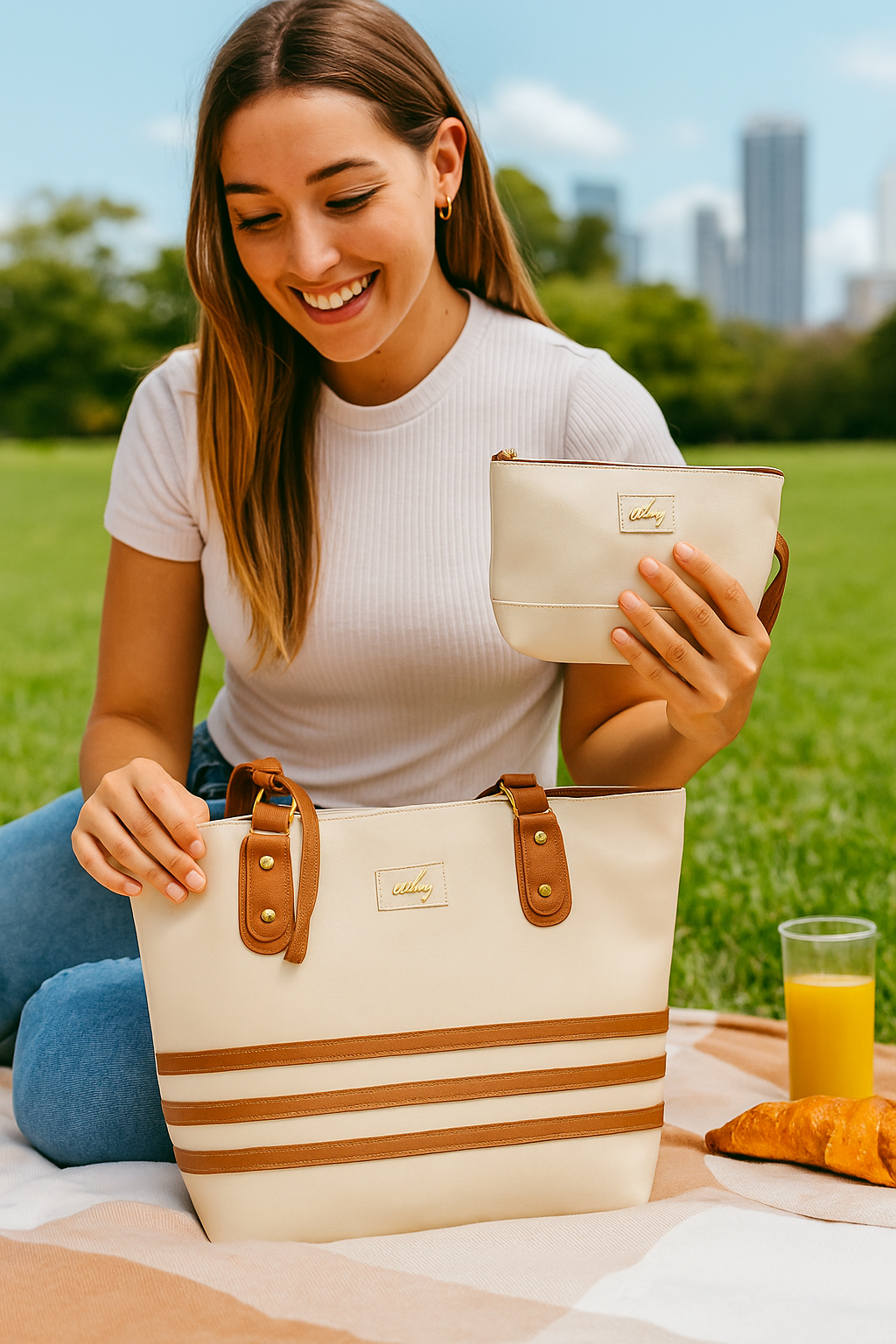 🔥Durabilidad 5 años - BOLSO CUERO PREMIUM VÉLEZ + Regalo COSMETIQUERA