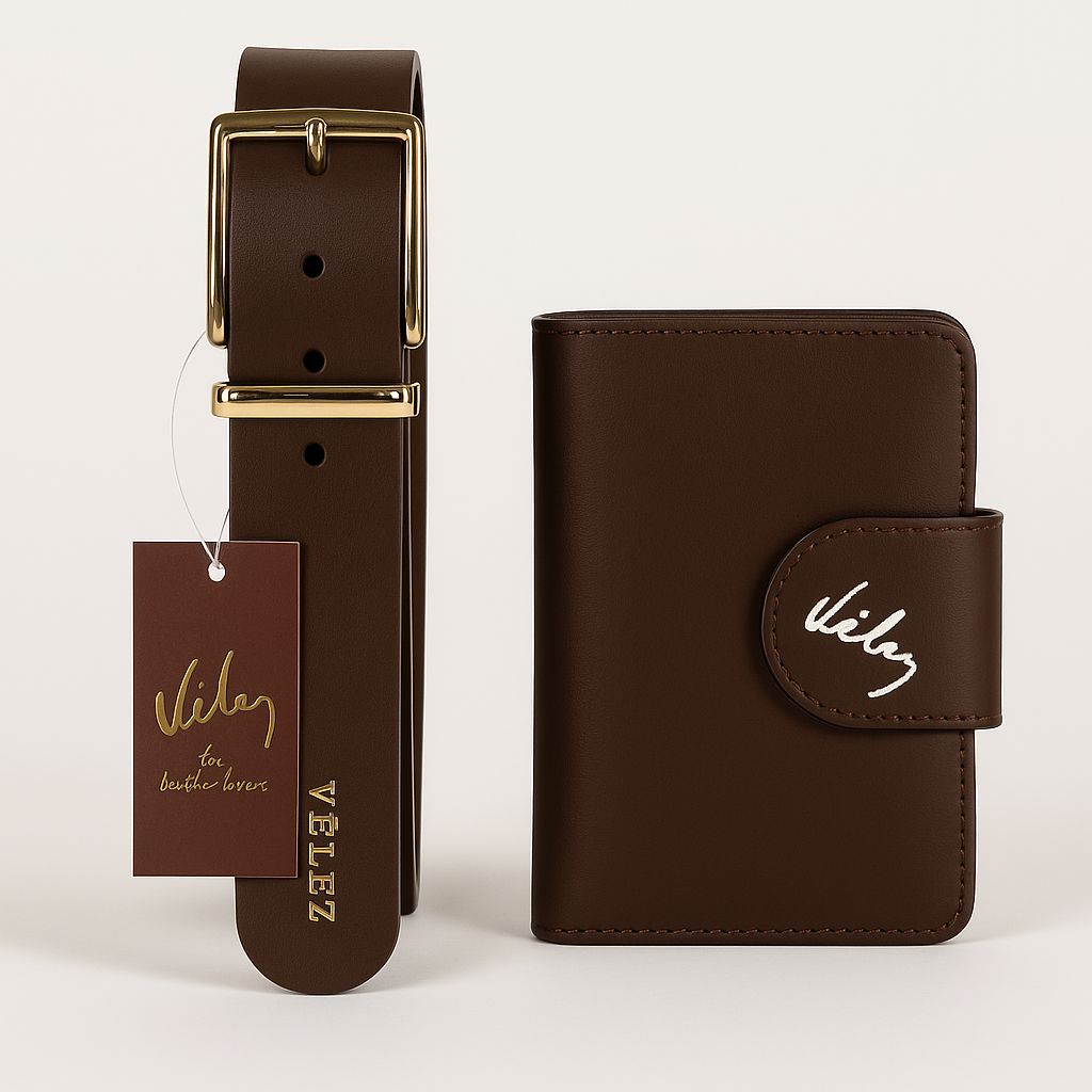 🔥 ¡Liquidación PRÉ-BLACKFRIDAY - DUO CORREA Y BILLETERA CUERO PREMIUM VÉLEZ