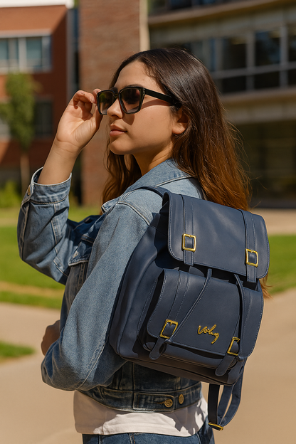 MORRAL CUERO PREMIUM VÉLEZ + Gafas importadas de REGALO