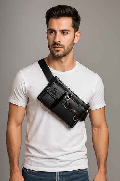 Bolso cruzado - MEN RIÑONERA™  - CUERO Premium Imperial