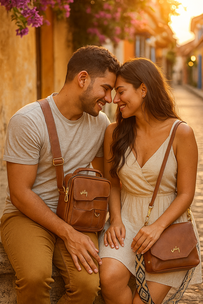 💞 Set Él y Ella Vélez – BOLSOS EXCLUSIVOS CUERO PREMIUM