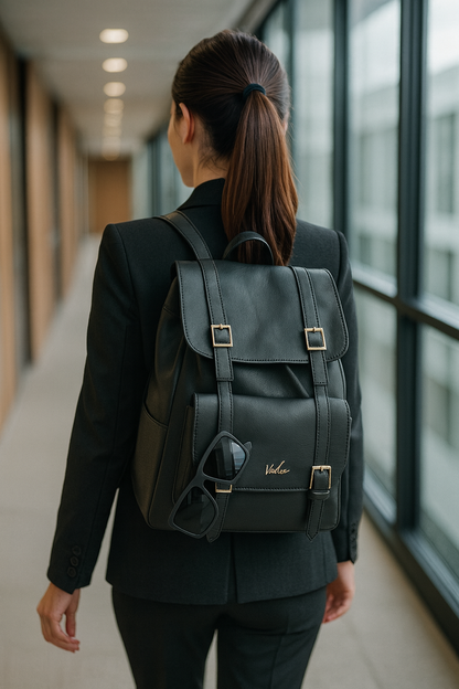 MORRAL CUERO PREMIUM VÉLEZ + Gafas importadas de REGALO
