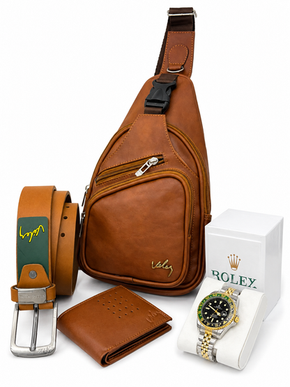 🔥Durabilidad 10 años - KIT LUXURY VÉLEZ CUERO PREMIUM + Regalo RELOJ