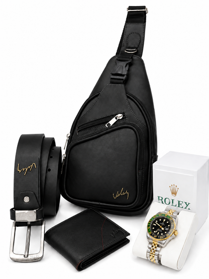 🔥Durabilidad 10 años - KIT LUXURY VÉLEZ CUERO PREMIUM + Regalo RELOJ