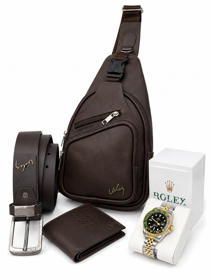 🔥Durabilidad 10 años - KIT LUXURY VÉLEZ CUERO PREMIUM + Regalo RELOJ
