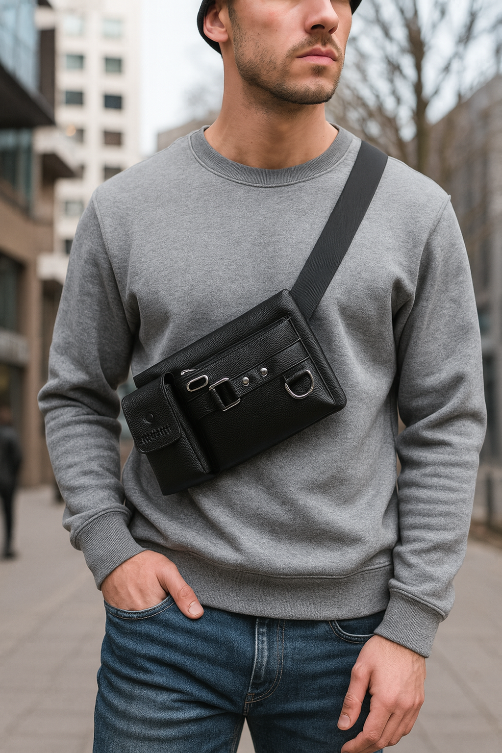 Bolso cruzado - MEN RIÑONERA™  - CUERO Premium Imperial