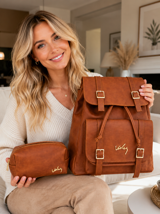🔥Liquidación de aniversario VÉLEZ  - BOLSO CUERO PREMIUM + Regalo COSMETIQUERA