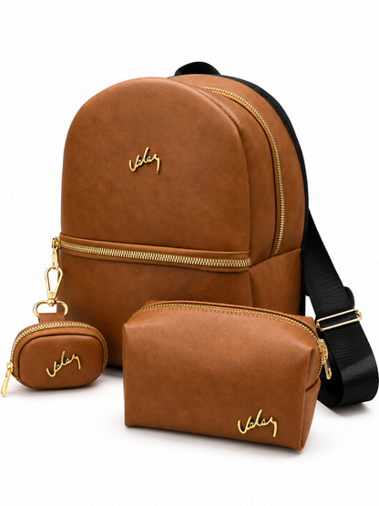🔥Durabilidad 10 años - MORRAL CUERO VÉLEZ + Regalo COSMETIQUERA y MONEDERO