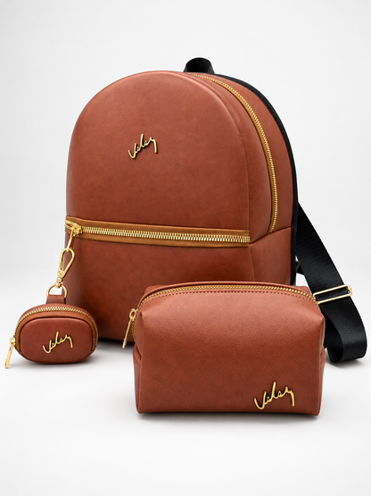 🔥Durabilidad 10 años - MORRAL CUERO VÉLEZ + Regalo COSMETIQUERA y MONEDERO