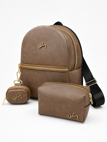 🔥Durabilidad 10 años - MORRAL CUERO VÉLEZ + Regalo COSMETIQUERA y MONEDERO