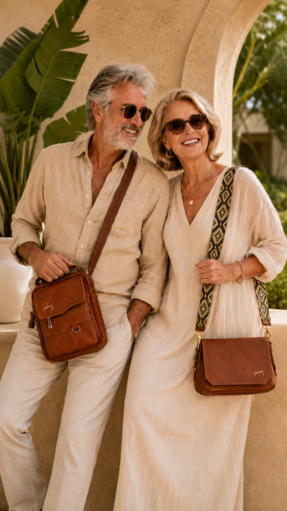 💞 Set Él y Ella Vélez – BOLSOS EXCLUSIVOS VELEZ CUERO PREMIUM