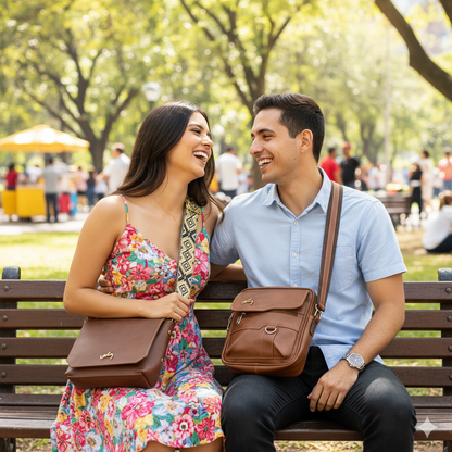 💞 Set Él y Ella Vélez – BOLSOS EXCLUSIVOS CUERO PREMIUM