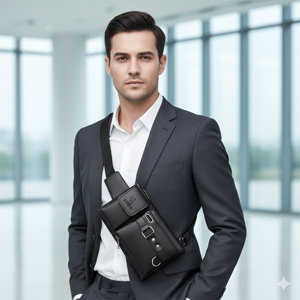 Bolso cruzado - MEN RIÑONERA™  - CUERO Premium Imperial