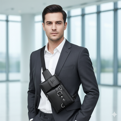 Bolso cruzado - MEN RIÑONERA™  - CUERO Premium Imperial