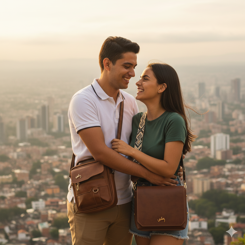 💞 Set Él y Ella Vélez – BOLSOS EXCLUSIVOS CUERO PREMIUM