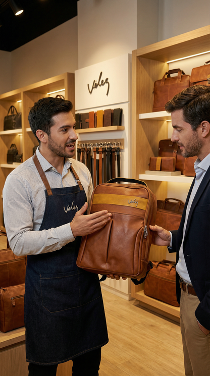 🔥 ¡Liquidación de inventario! - MORRAL CUERO PREMIUM VÉLEZ