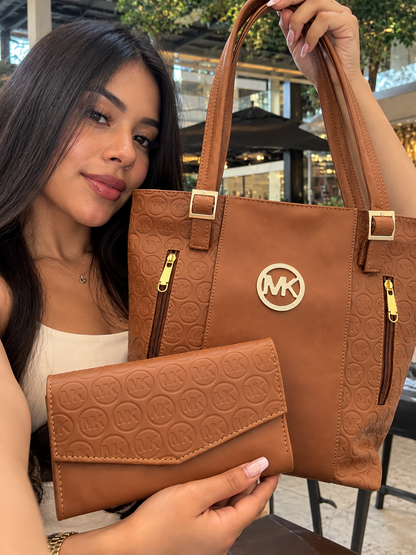 🔥PRÉ-BLACK FRIDAY - MORRAL CUERO PREMIUM MK + Regalo BILLETERA