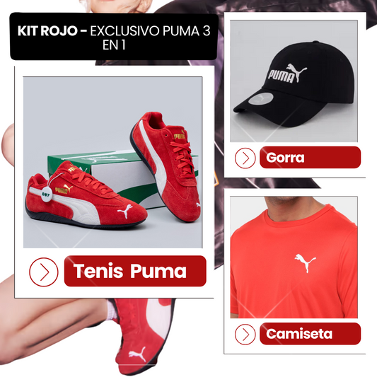 🔥 LIQUIDACIÓN KIT ROJO - EXCLUSIVO PUMA 3 EN 1