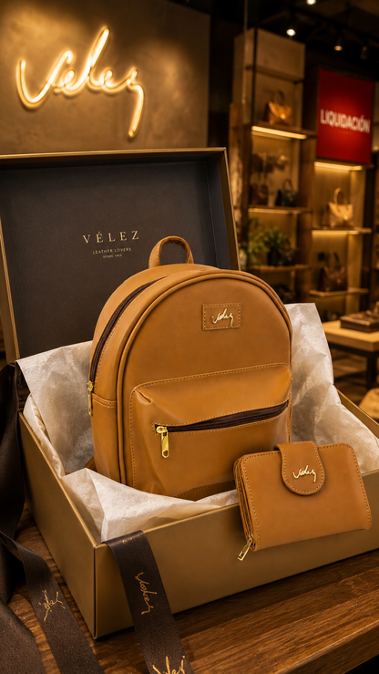 🔥Durabilidad 10 años - MORRAL CUERO PREMIUM VÉLEZ + Regalo BILLETERA