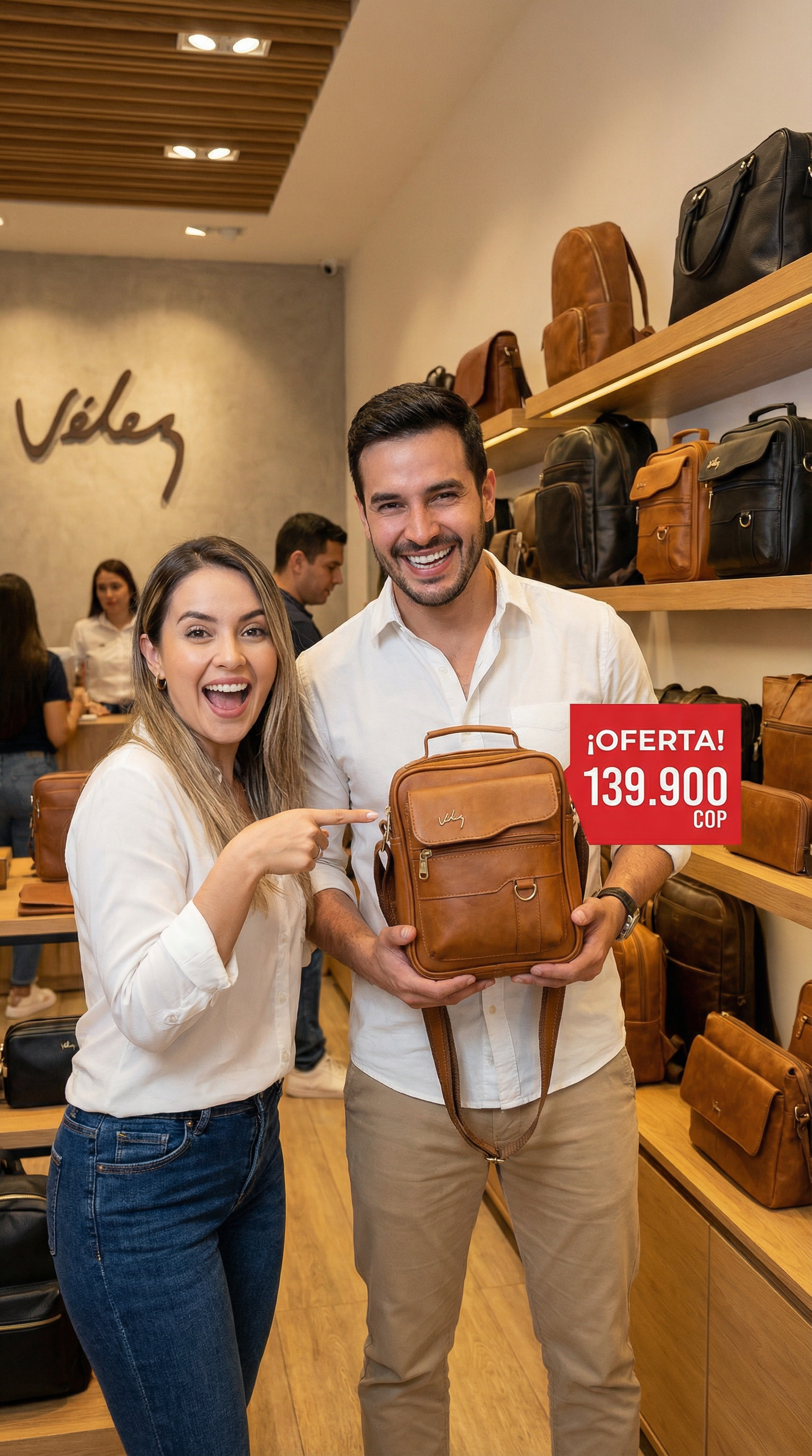 🔥 ¡Liquidación Vélez! - BOLSO CUERO PREMIUM VÉLEZ - Solo Hoy 😍